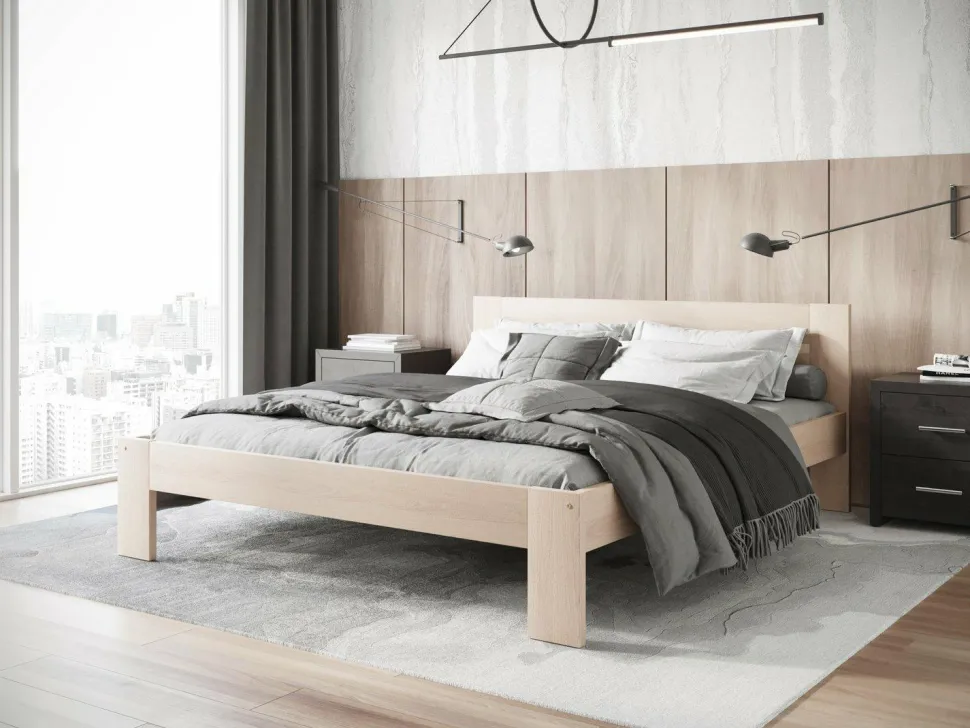 Łóżko podwójne Fancy 160 naturalny