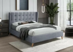 Łóżko podwójne Flikez VIC szary 160 cm