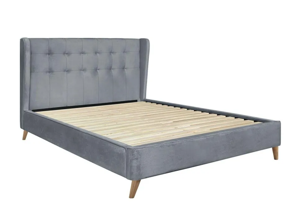 Łóżko podwójne Flikez VIC szary 160 cm