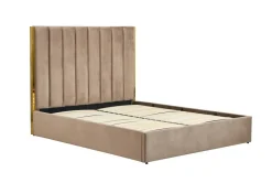 Łóżko Pola 160, beżowy / złoty