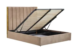 Łóżko Pola 160, beżowy / złoty