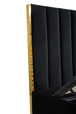 Łóżko Pola 160, czarny / złoty