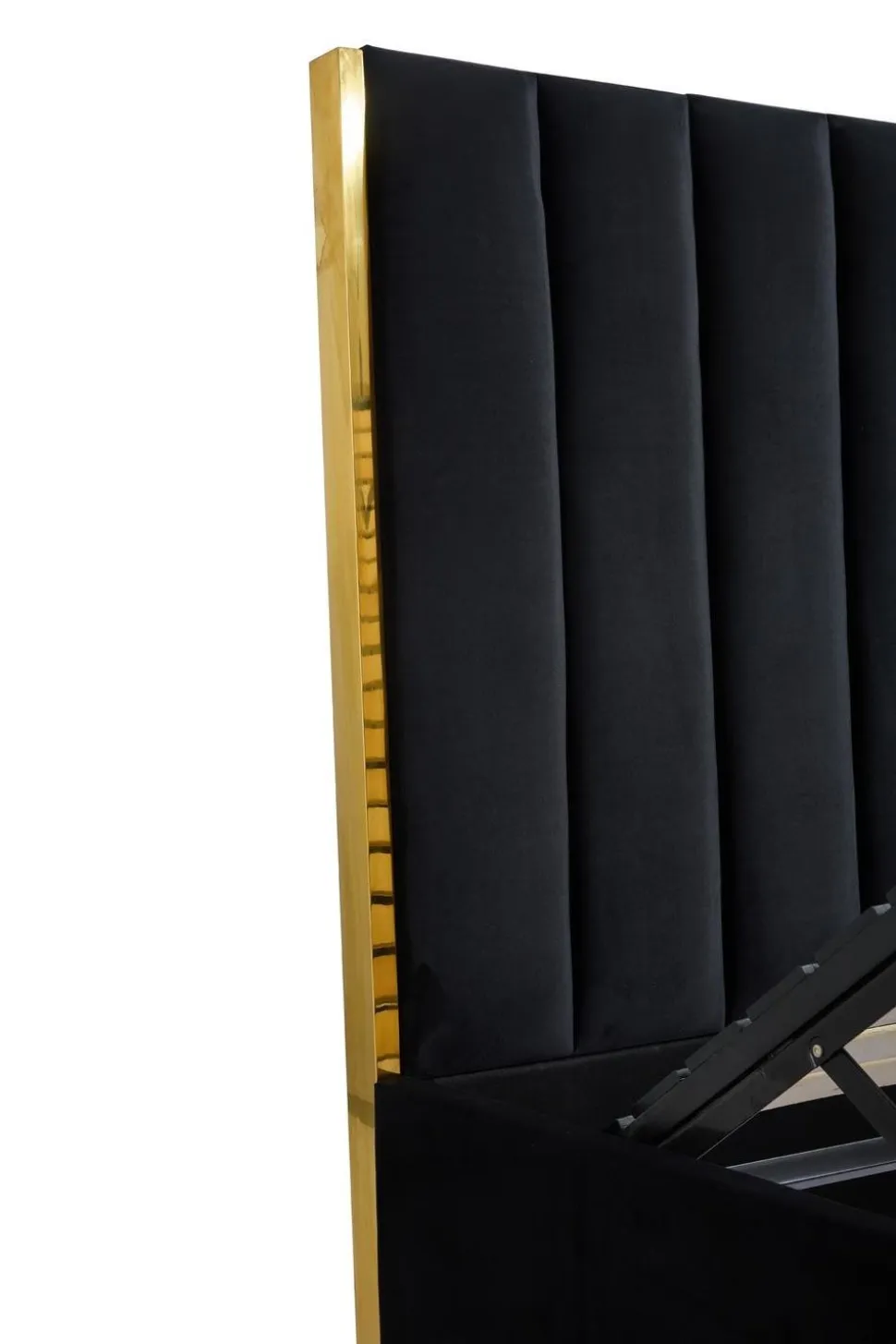 Łóżko Pola 160, czarny / złoty