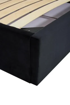 Łóżko Pola 160, czarny / złoty