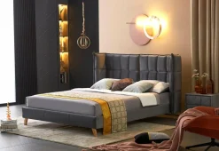 Łóżko Scand 160, popielaty