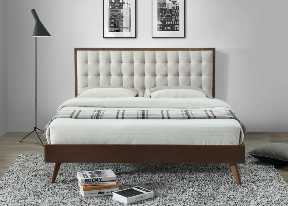 Łóżko Solo beżowy / orzech