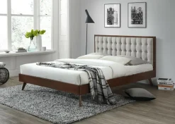 Łóżko Solo beżowy / orzech