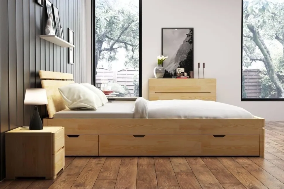 Łóżko sosnowe Sparta Maxi & 4 szuflady 1