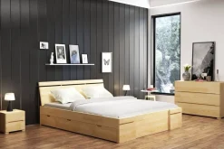 Łóżko sosnowe Sparta Maxi & 4 szuflady 1