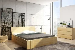 Łóżko sosnowe Vestre Maxi &z 4 szufladami 120x220