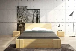 Łóżko sosnowe Vestre Maxi &z 4 szufladami 120x220