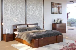 Łóżko sosnowe Vestre Maxi & z 4 szufladami 200x220