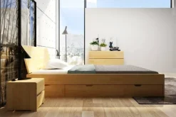 Łóżko sosnowe Vestre Maxi &z 4 szufladami 180x220