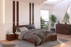 Łóżko sosnowe Vestre Maxi ze skrzynią 120x220