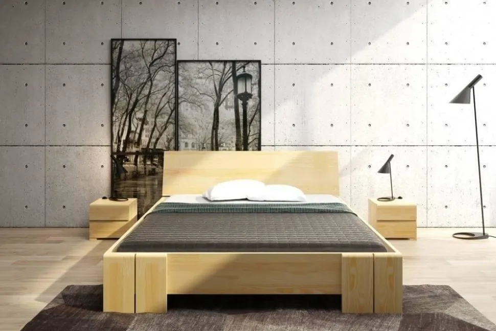 Łóżko sosnowe Vestre Maxi ze skrzynią 180x220