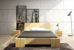 Łóżko sosnowe Vestre Maxi ze skrzynią 200x220