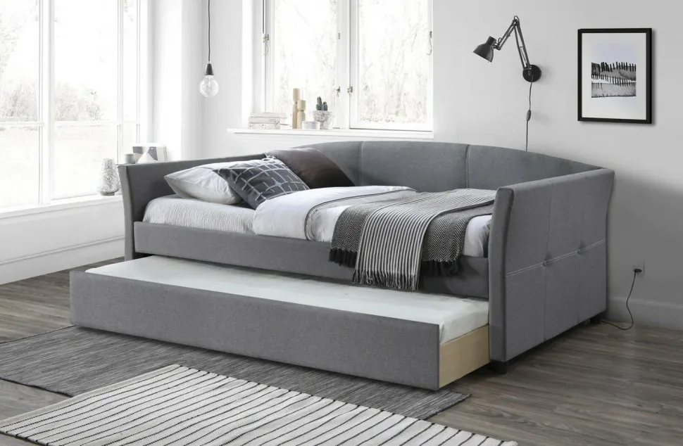 Łóżko Sussan dwuosobowe z wysuwanym