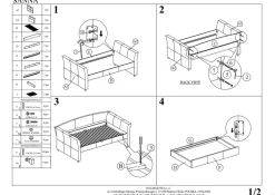Łóżko Sussan dwuosobowe z wysuwanym