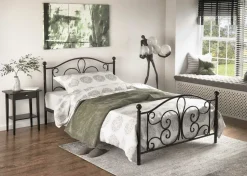 Łóżko Tala 120 cm metalowe czarny