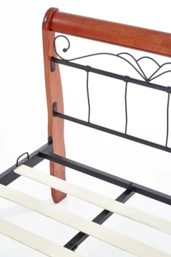 Łóżko Vera 90 cm czereśnia ant./czarny