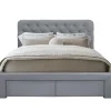 Łóżko Vesey Velvet 160 popielaty