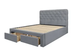 Łóżko Vesey Velvet 160 popielaty