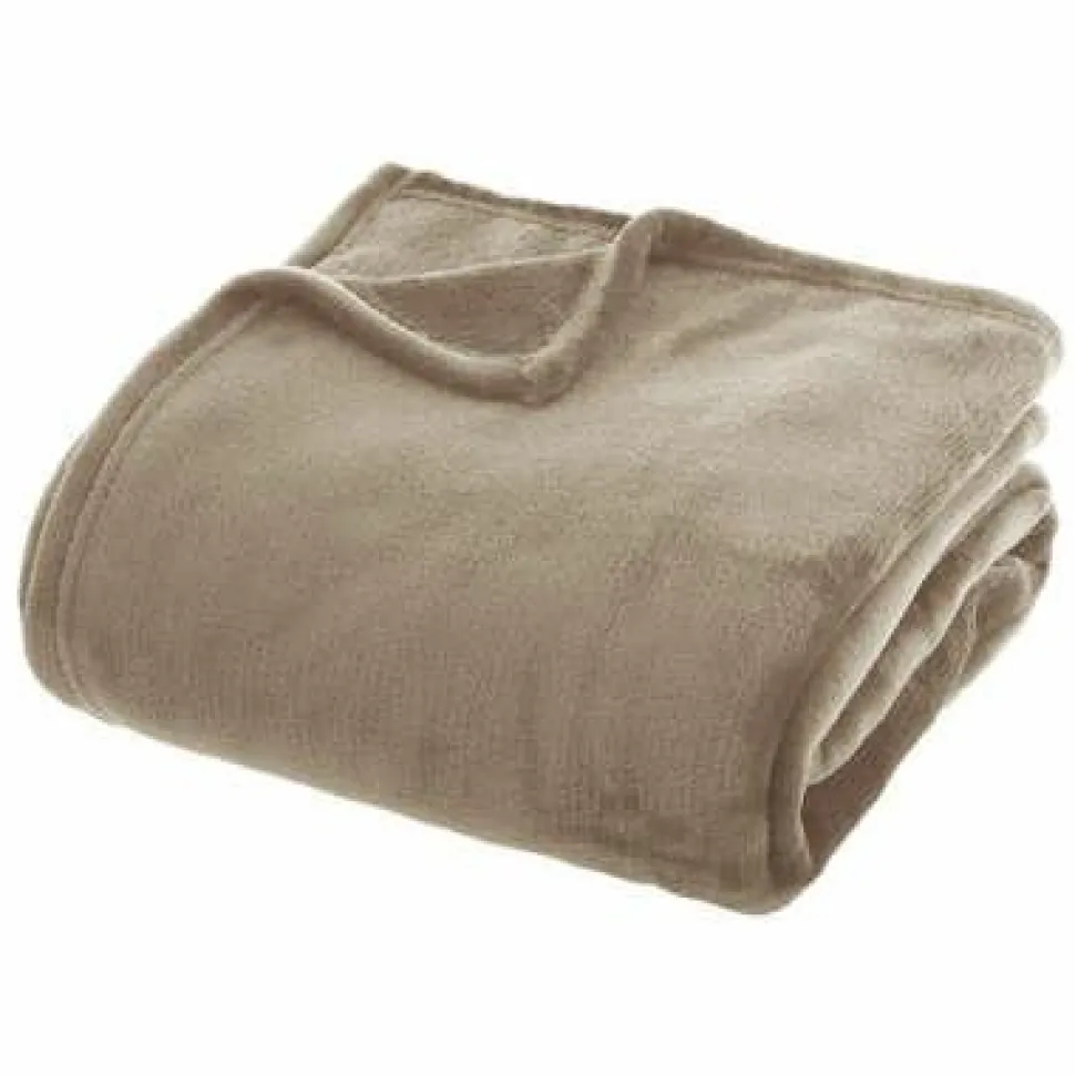 Koc Flanelowy beżowy 180x230cm