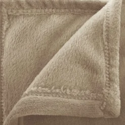 Koc Flanelowy beżowy 180x230cm