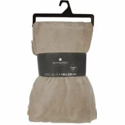 Koc Flanelowy beżowy 180x230cm