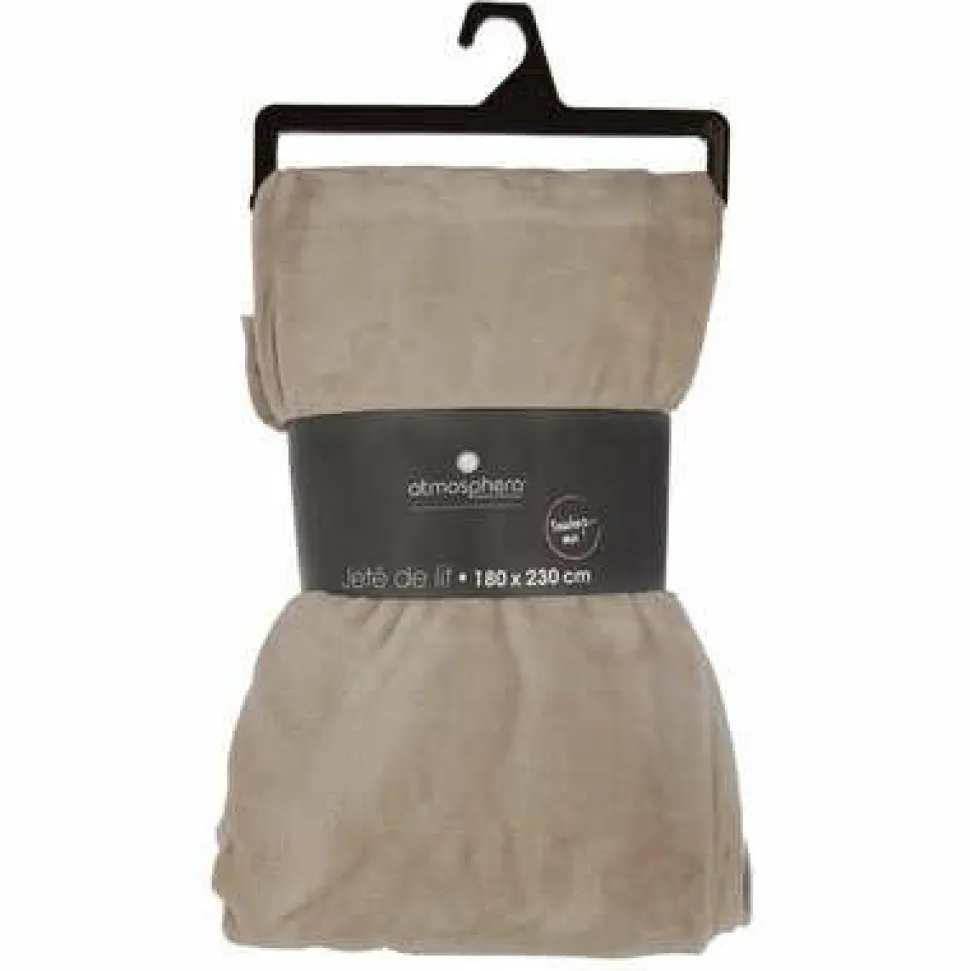 Koc Flanelowy beżowy 180x230cm