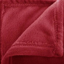 Koc Flanelowy bordowy 180x230cm