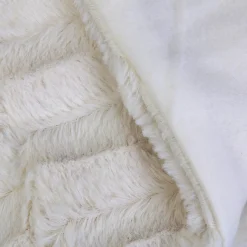 Koc Furry 120x150cm biały z uchwytem