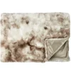 Koc Furry 140x200cm brązowo-kremowy