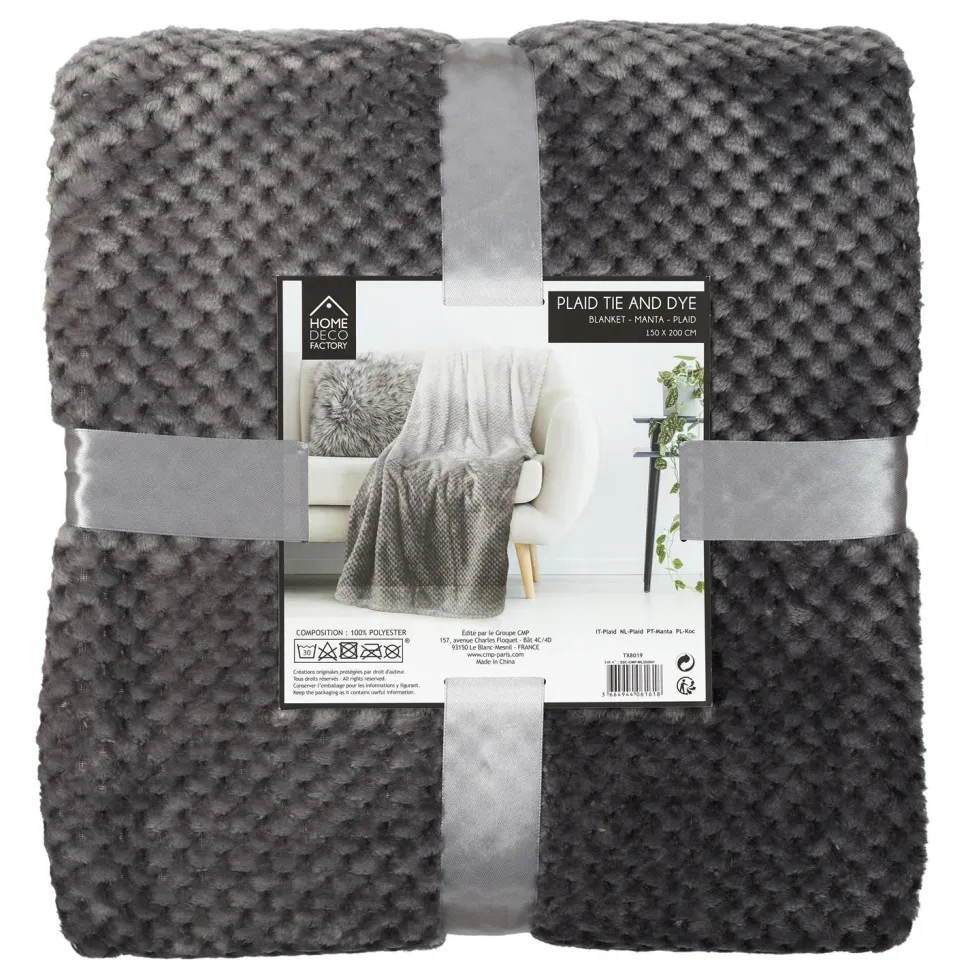 Koc /Pled Honey szary 150x200cm