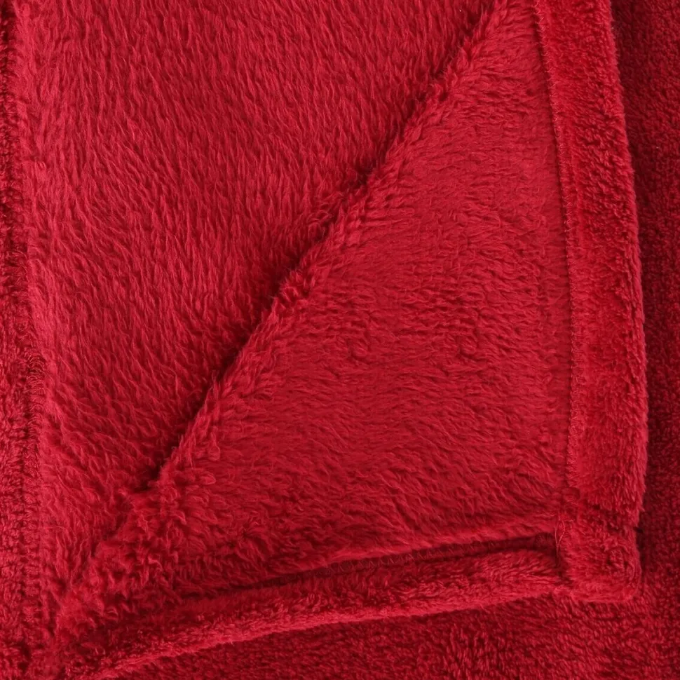 Koc Pled mikrofibra 125x150cm czerwony