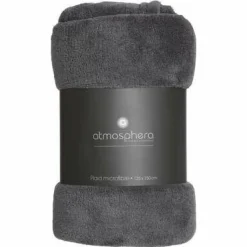 Koc Pled mikrofibra 125x150cm szary       ciemny