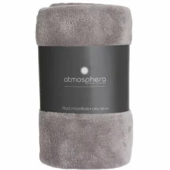 Koc Pled mikrofibra 125x150cm szary