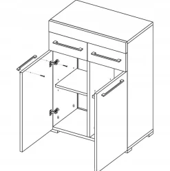 Komoda Amanda biała połysk