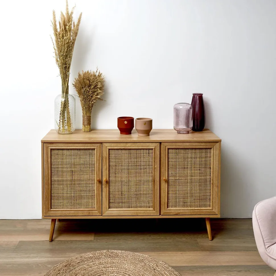 Komoda Bali trzydrzwiowa naturalna