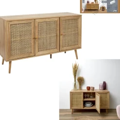 Komoda Bali trzydrzwiowa naturalna