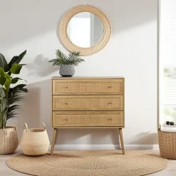 Komoda Ballo 3 szuflady naturalna