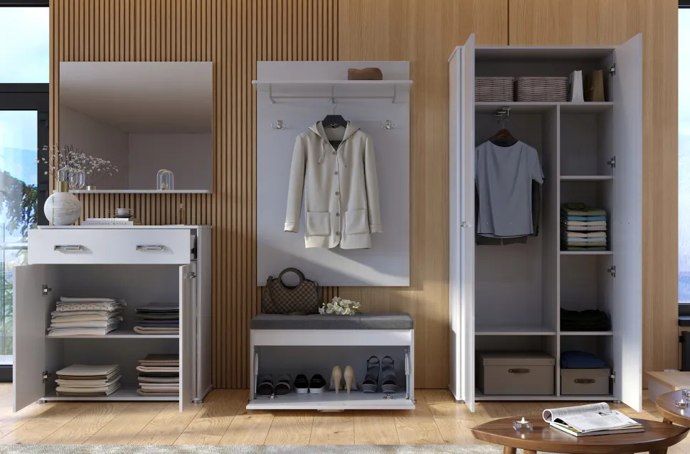 Komoda Bella biały połysk