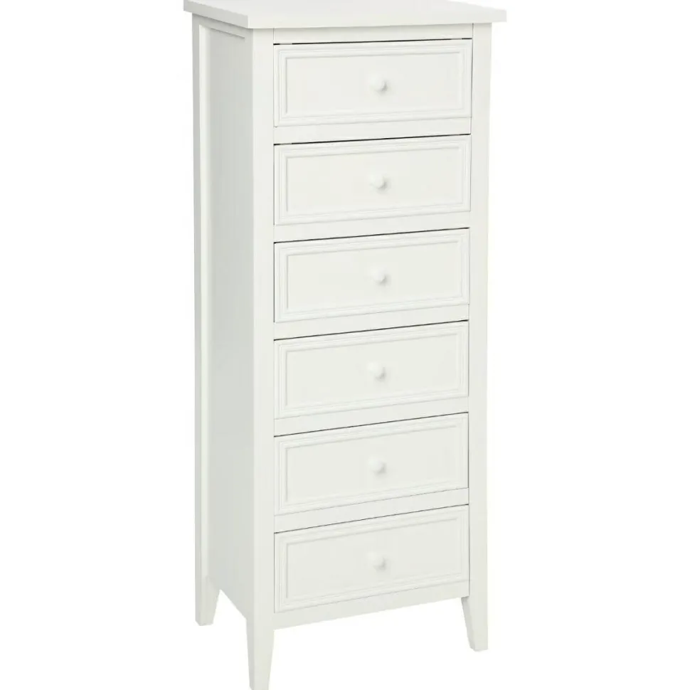 Komoda Charme 6 szuflad biała