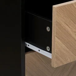 Komoda Chevrons 4 szuflady z efektem drewna