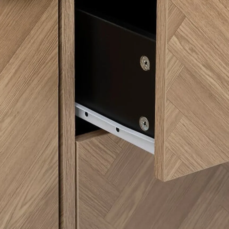 Komoda Chevrons z efektem drewna