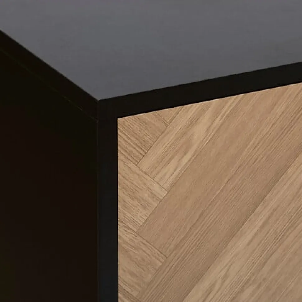Komoda Chevrons z efektem drewna
