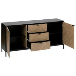 Komoda Chevrons z efektem drewna