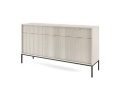 Komoda Delicious duża ryflowana kaszmir czarne nogi