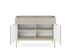 Komoda Delicious ryflowana kaszmir złote  nogi