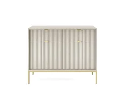 Komoda Delicious ryflowana kaszmir złote  nogi